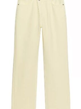 Zara Soft Cream straight Leg Trousers